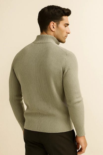Arelon Cashmere Zip Knit Green