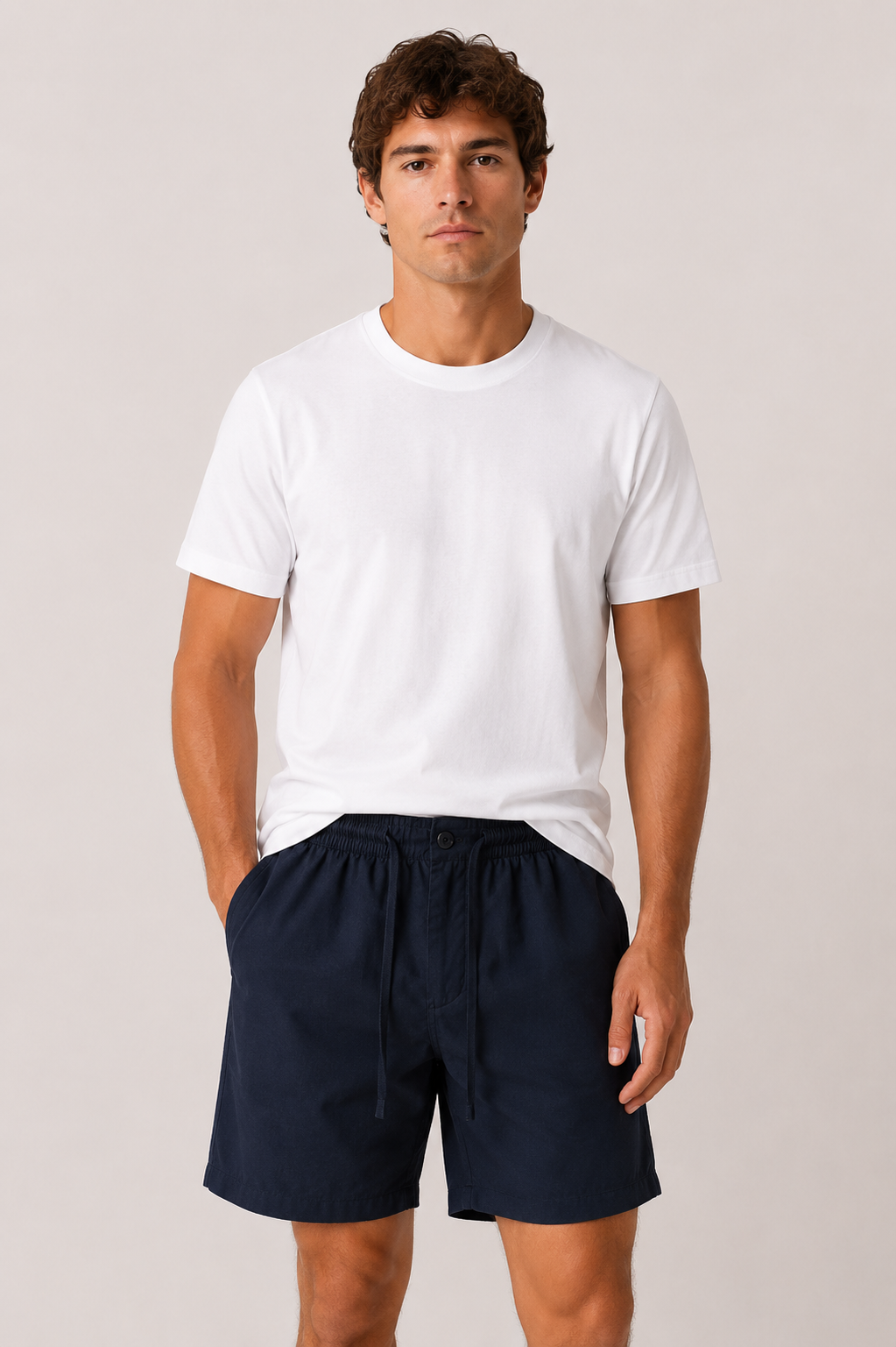 Levano Linen Short Navy Blue