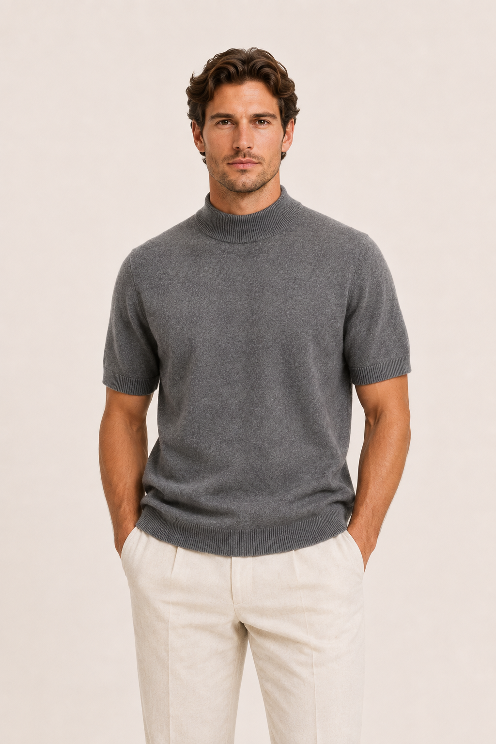 Aurelo Wool T-Shirt Dark Grey
