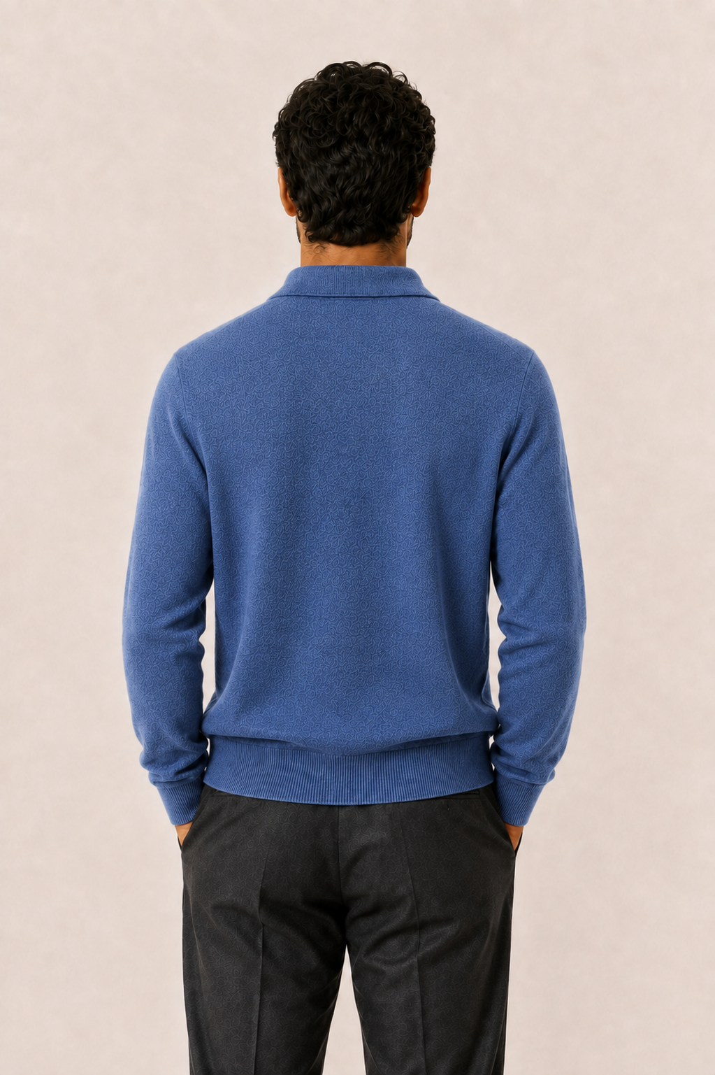 Avarel Wool Polo Knit Blue