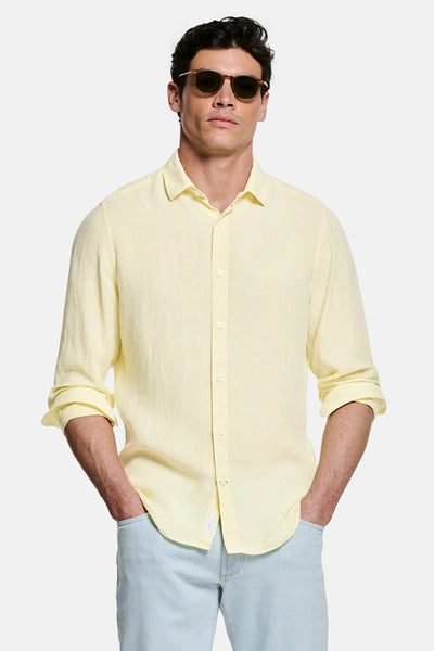 Ladore - Chemise en lin jaune clair