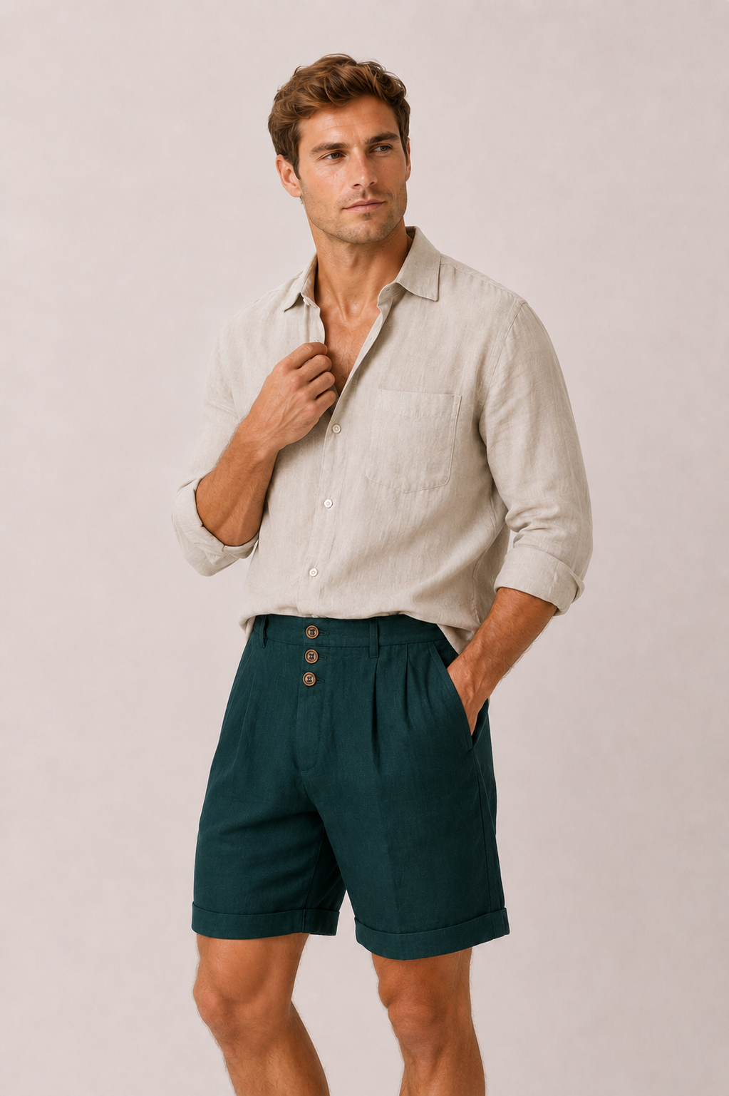 Morano Cotton Short Dark Green