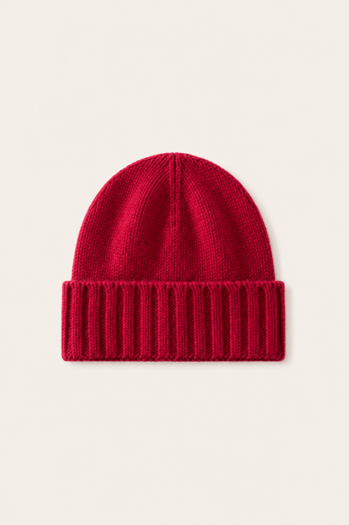 Ivaro Cashmere Beanie Red