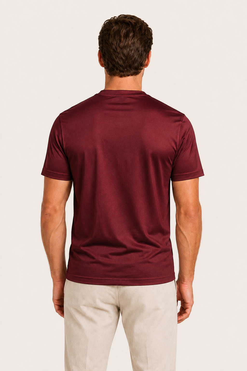 Merciro Cotton Tee Burgundy