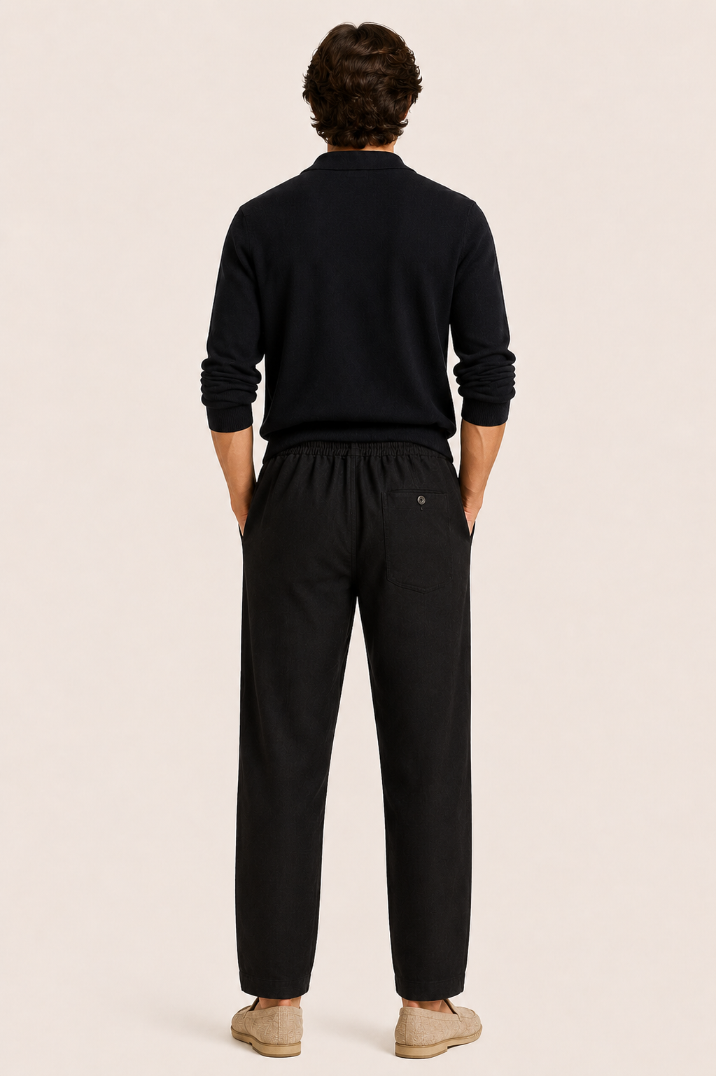 Pinaro Linen Trousers Black