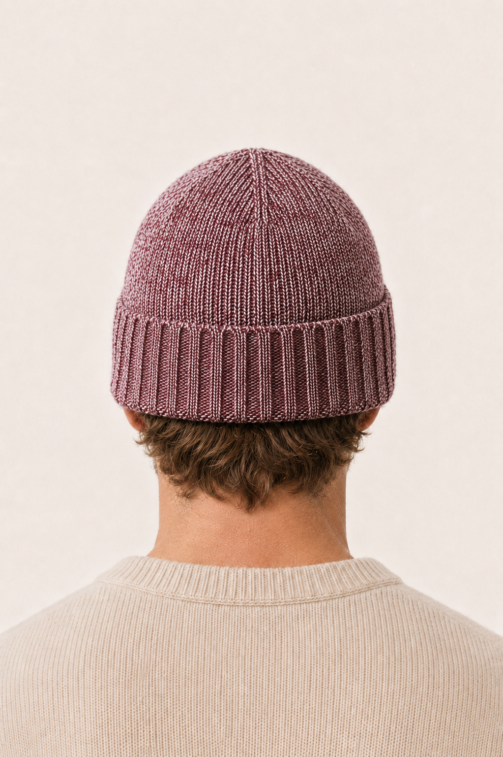 Ivaro Cashmere Beanie Burgundy Marl