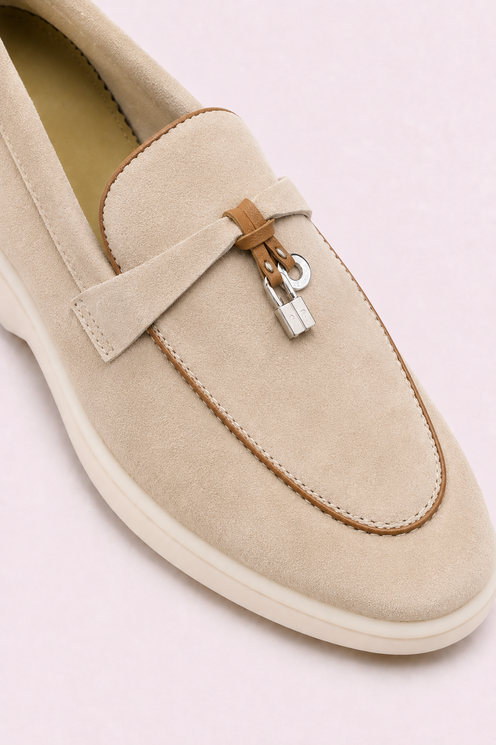 Rovain Buckled Loafers Champagne Beige