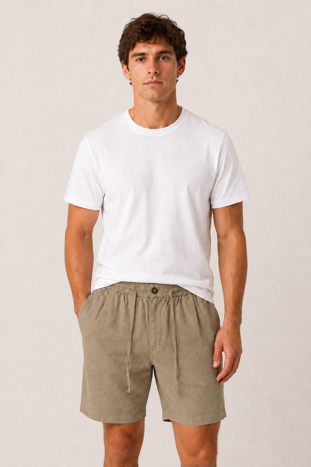 Levano Linen Short Khaki
