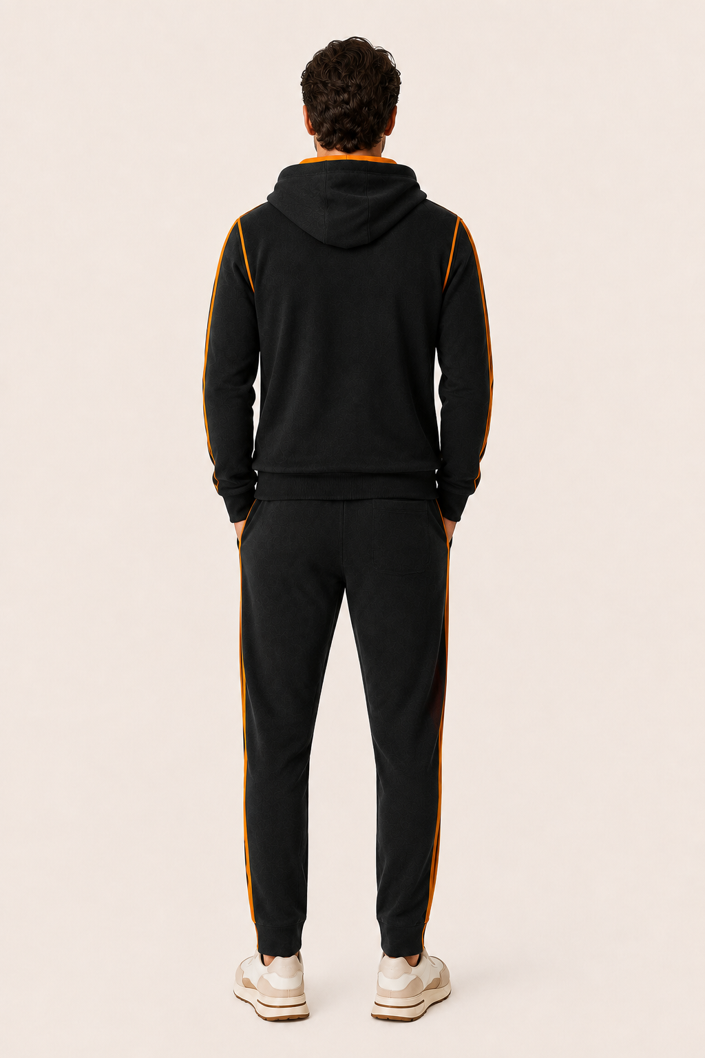 Ladore Cashmere hooded Set Black