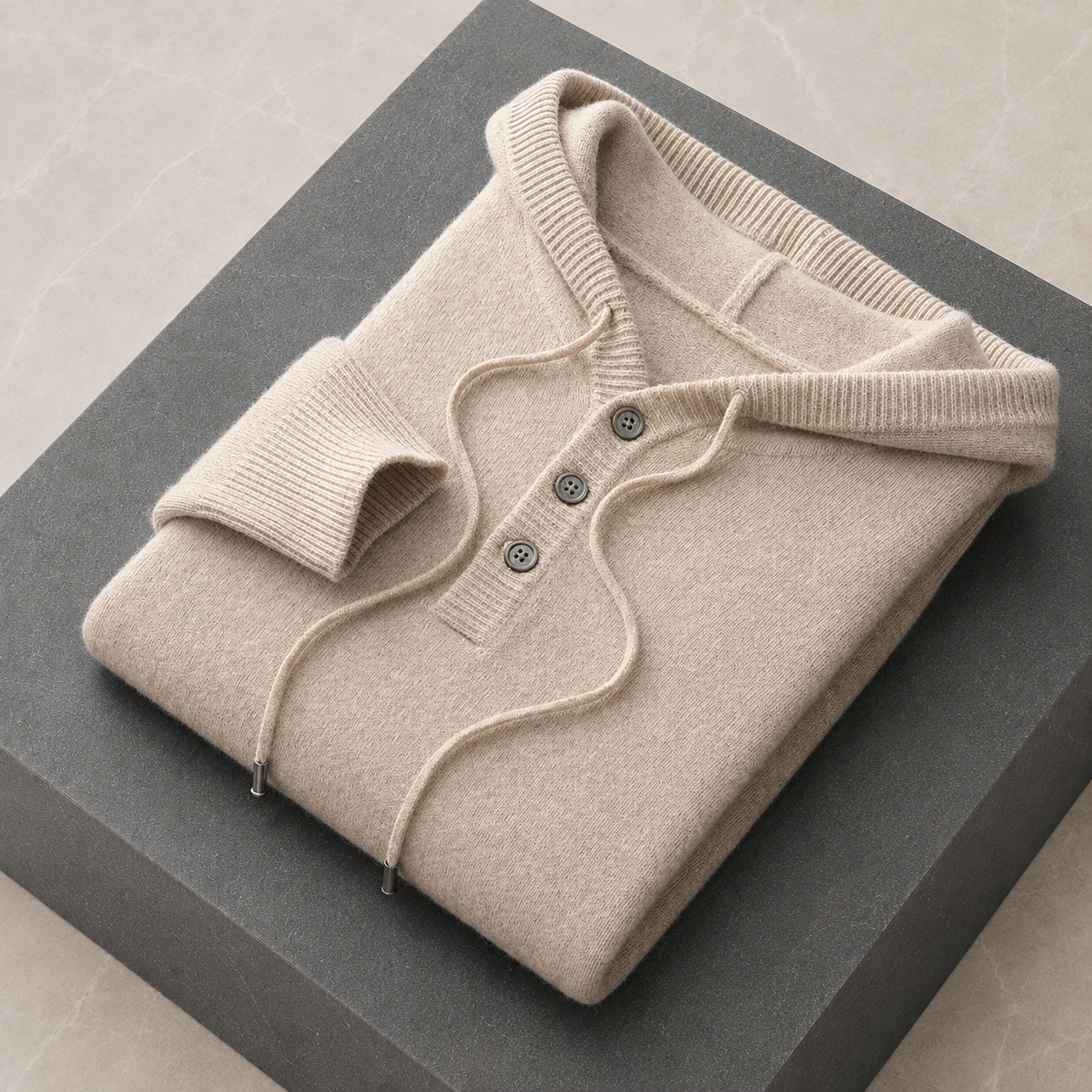 Avaro Hooded Knit Beige