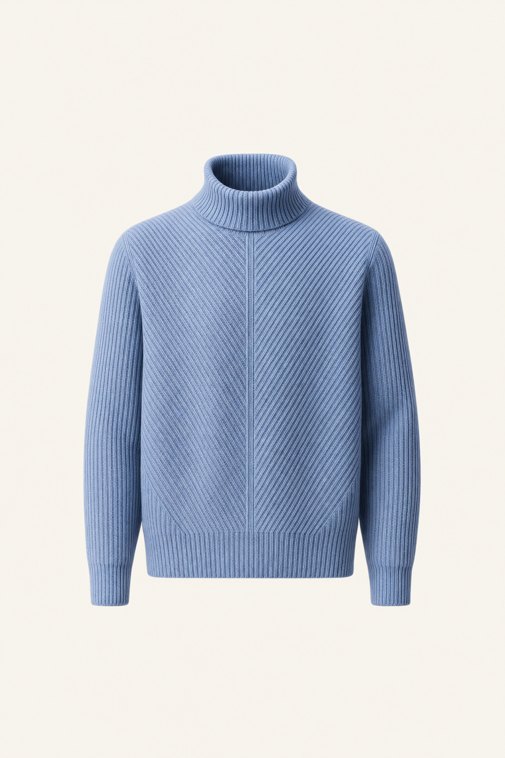 Moravi Cashmere Knit Turtleneck Blue