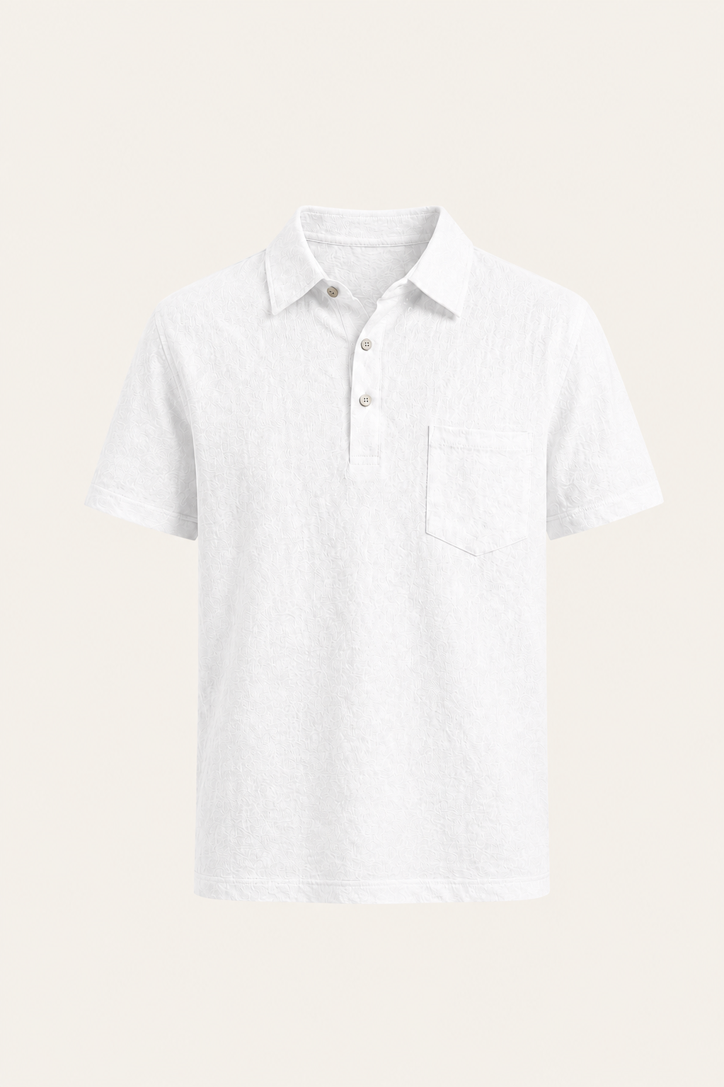 Linano Linen Polo White