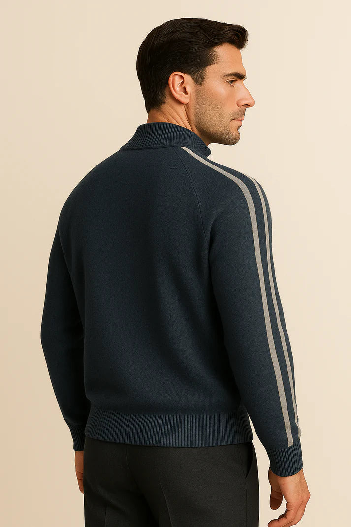 Darilo Cashmere Zip Knit Navy