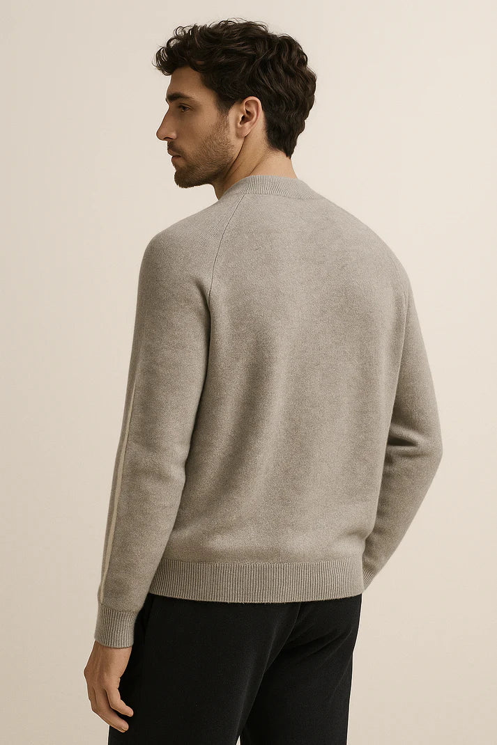 Darilo Cashmere Zip Knit Grey