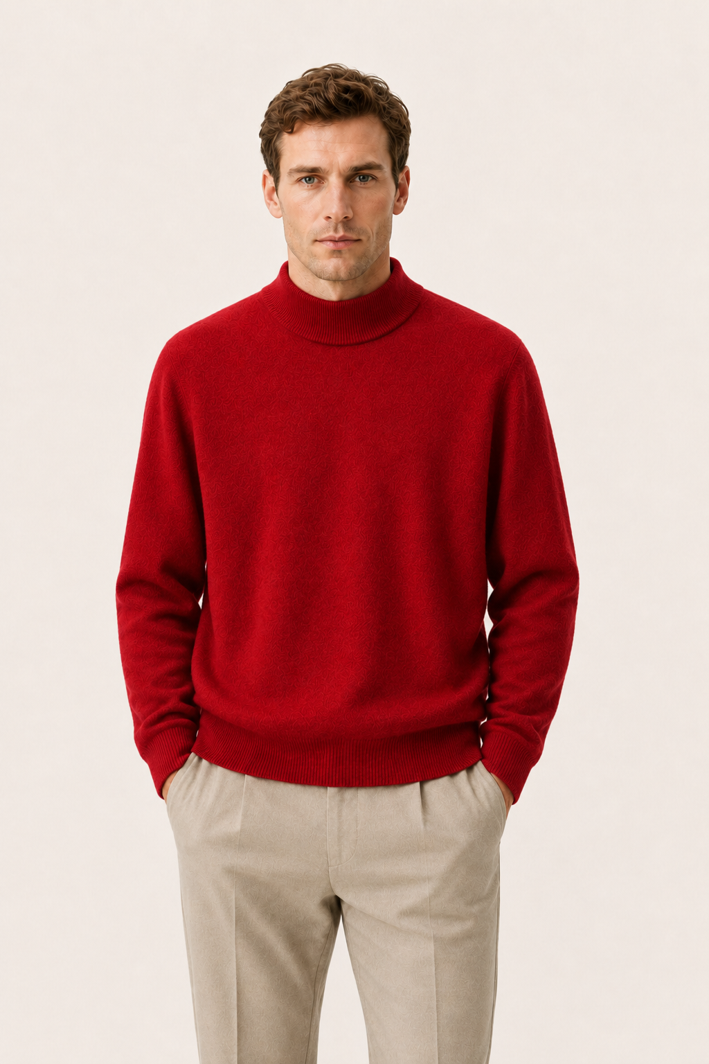 Arelio Mock Neck Red