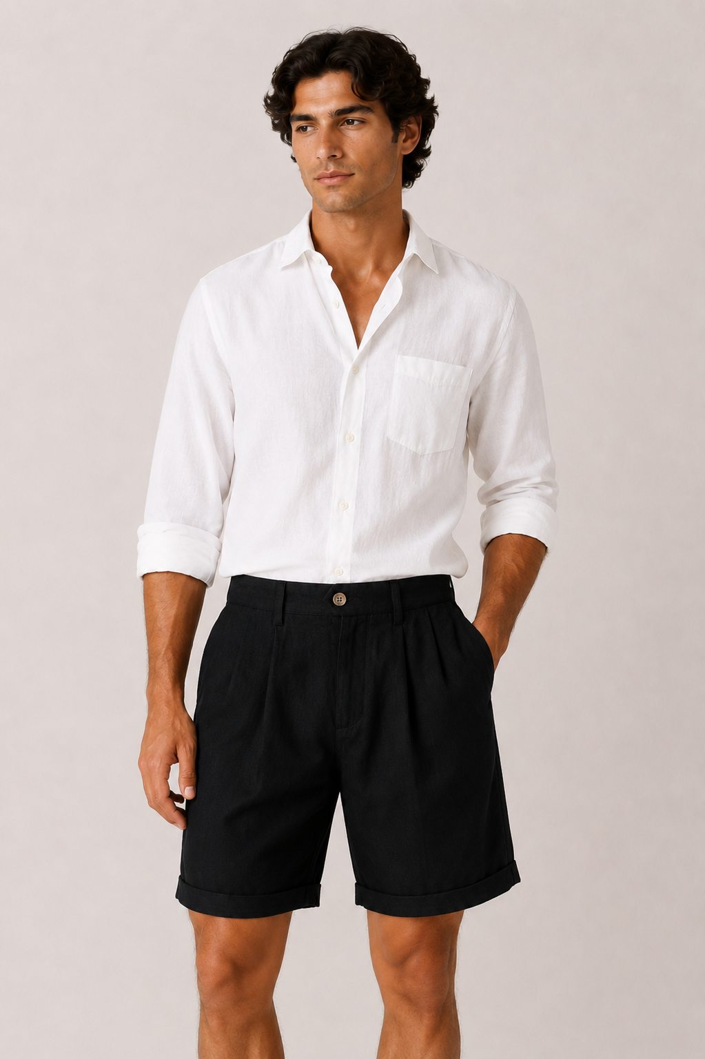 Nalero Lyocell Cotton Short Black