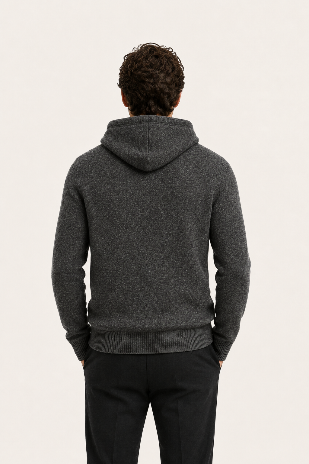 Avaro Hooded Knit Dark Grey