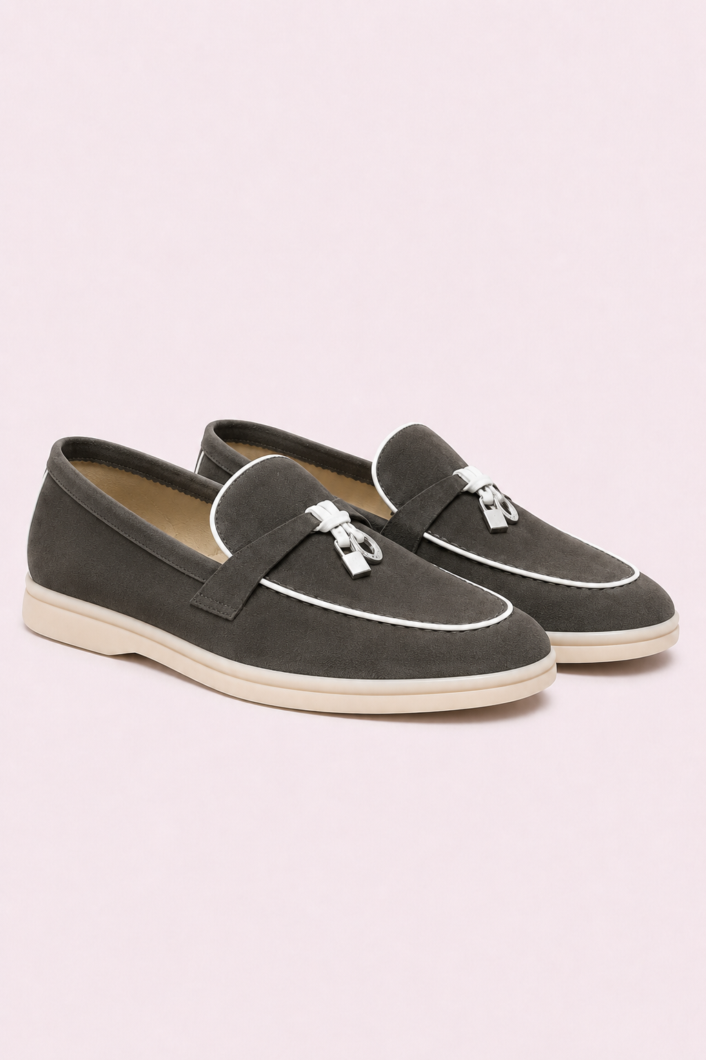 Rovain Buckled Loafers Dark Taupe