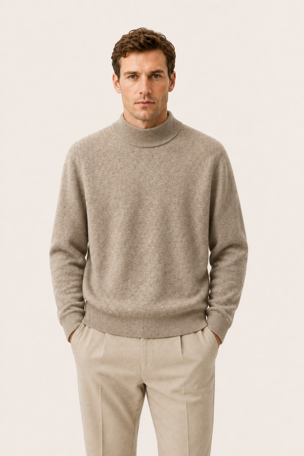 Arelio Mock Neck Taupe