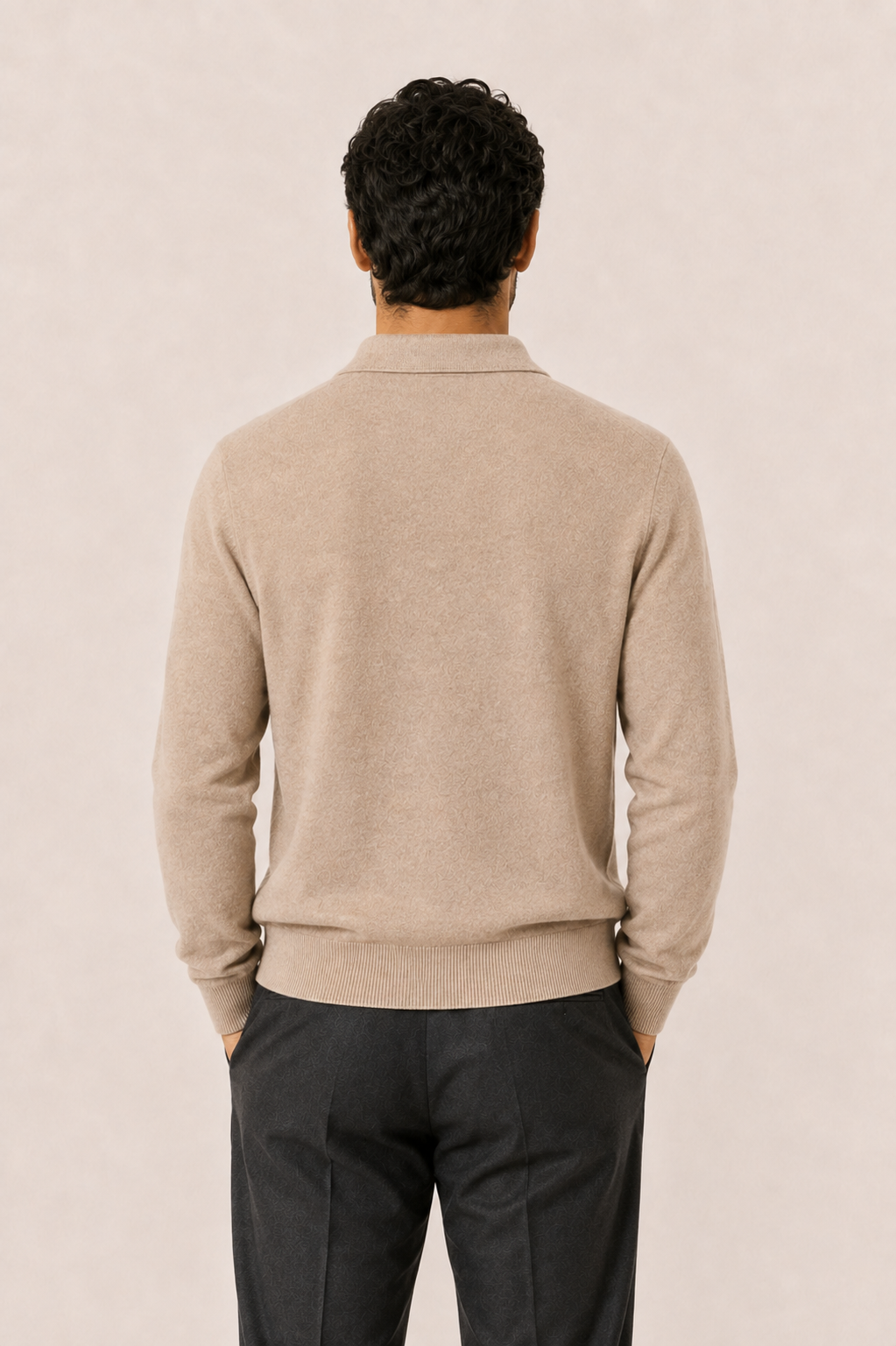 Avarel Wool Polo Knit Beige