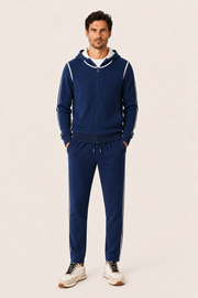 Ladore Cashmere Hooded Set Navy