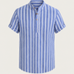 Heritage Linen Short Sleeve Shirt Blue