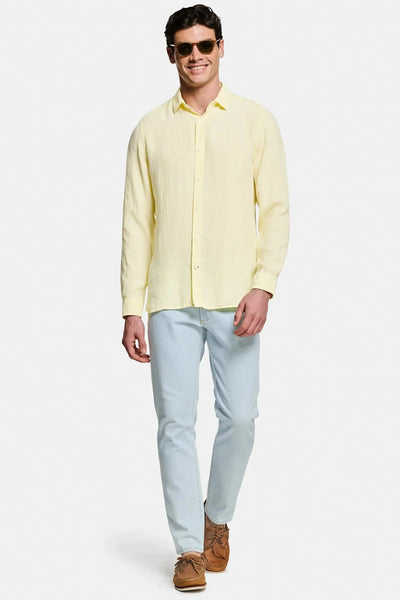 Ladore - Chemise en lin jaune clair