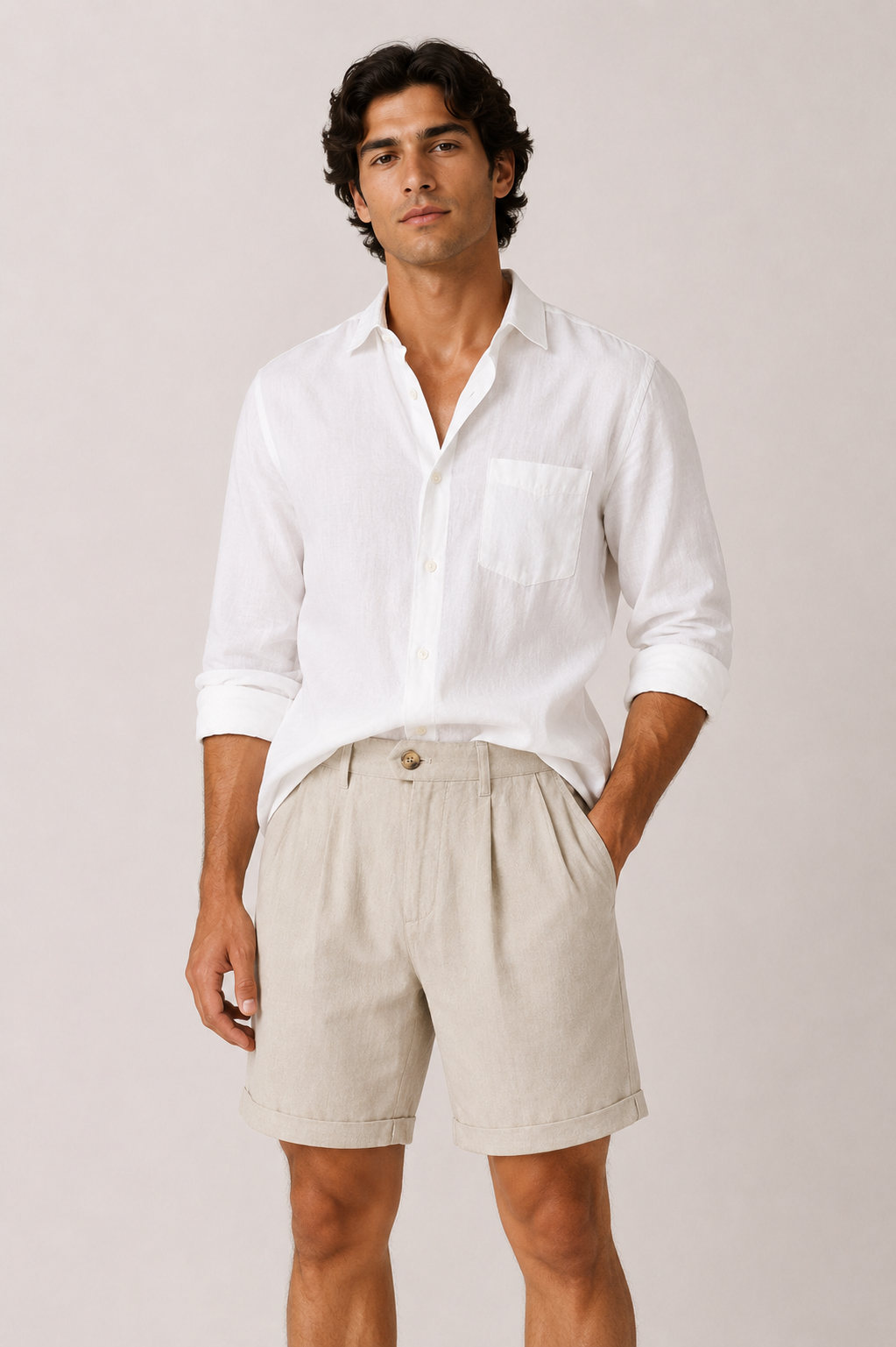 Nalero Lyocell Cotton Short Beige