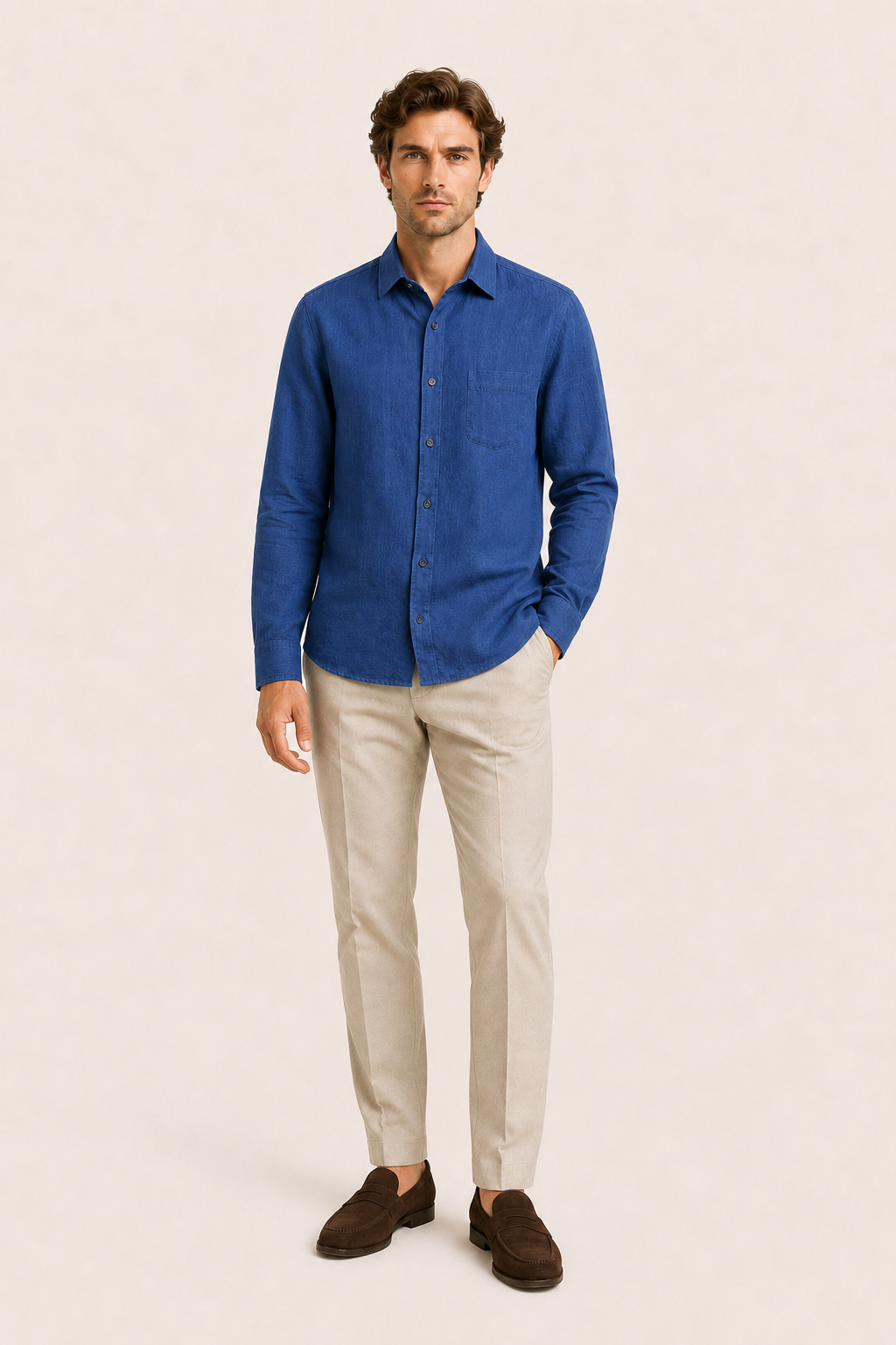 Milano Linen Shirt Blue
