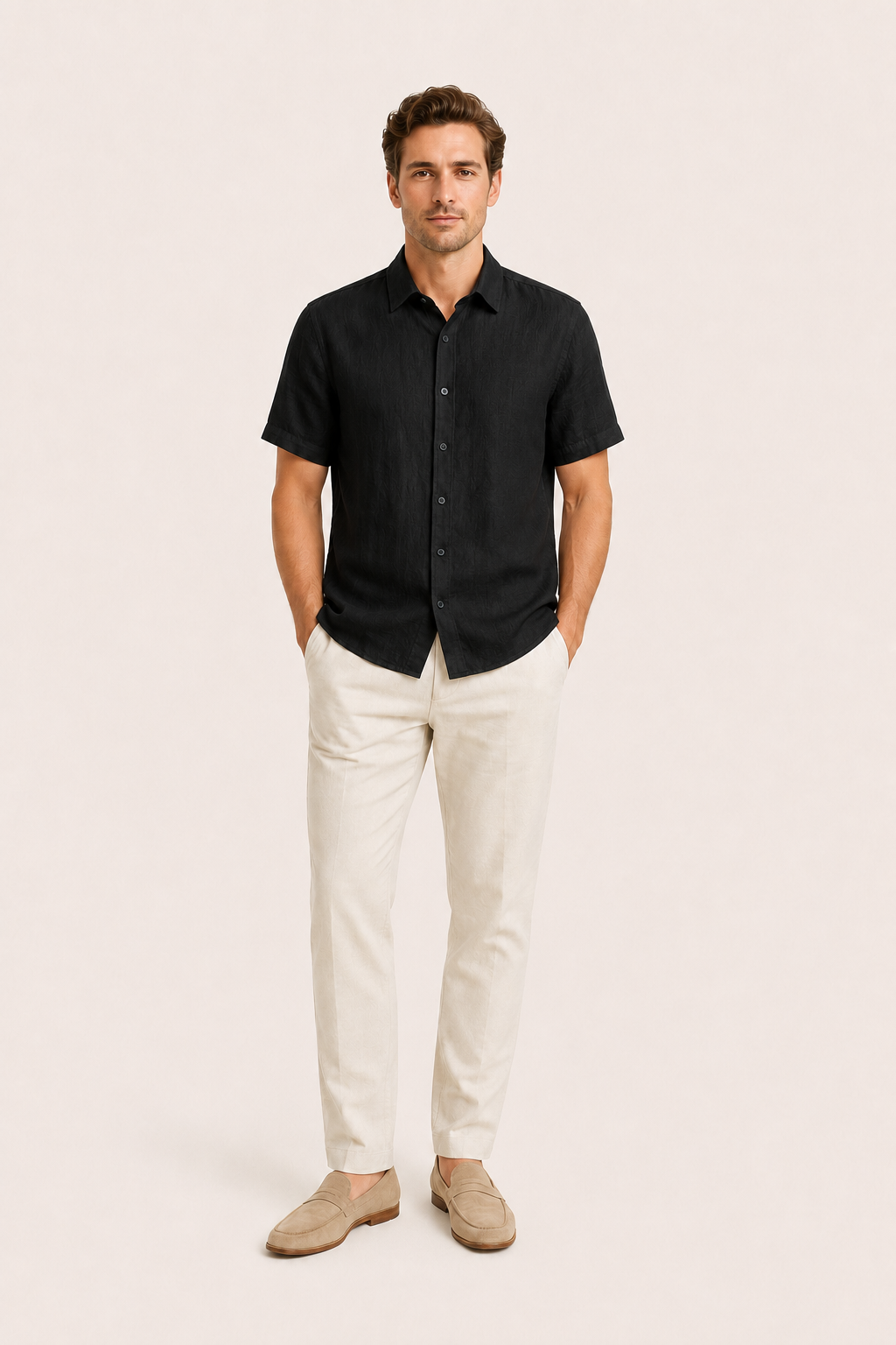 Lovani Linen Shirt Black