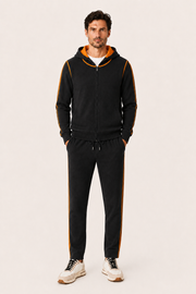 Ladore Cashmere hooded Set Black