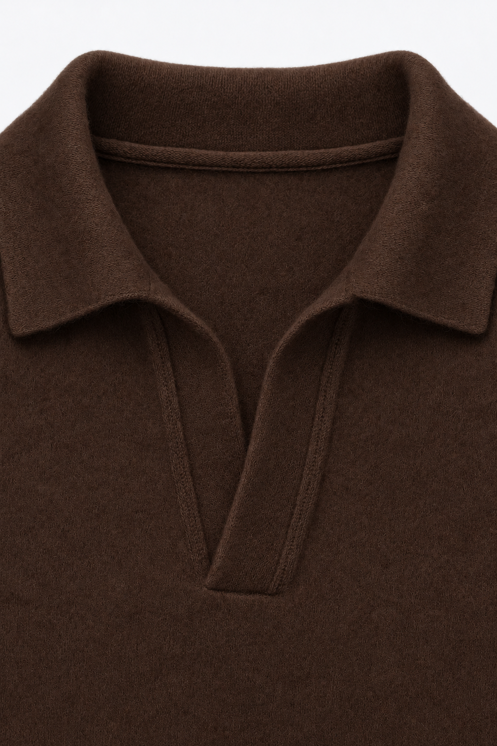 Malero Wool Polo Knit Brown