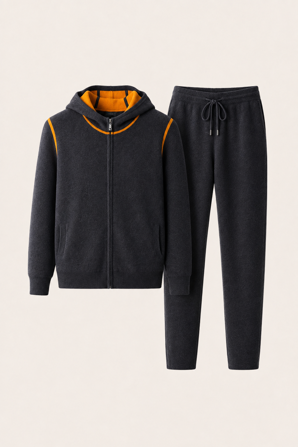 Ladore Cashmere hooded Set Black