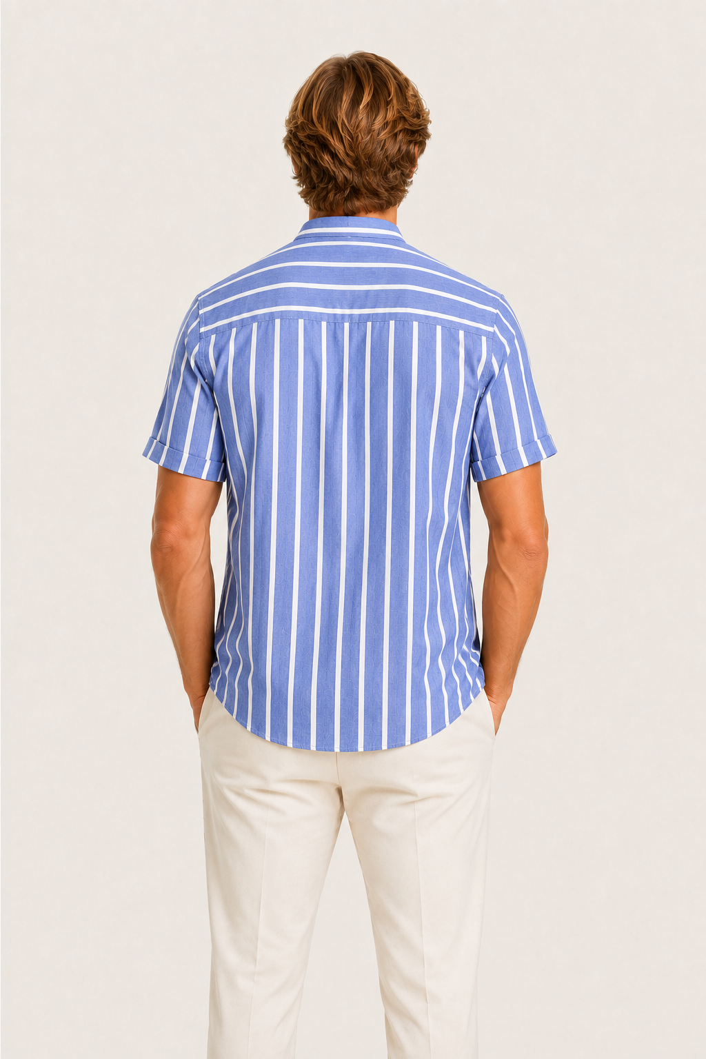 Heritage Linen Short Sleeve Shirt Blue