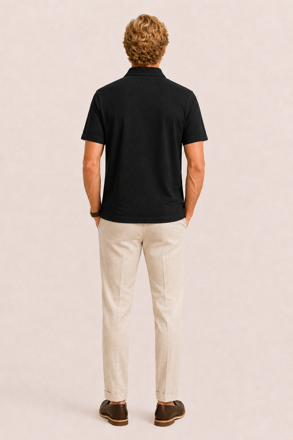 Linano Linen Polo Black