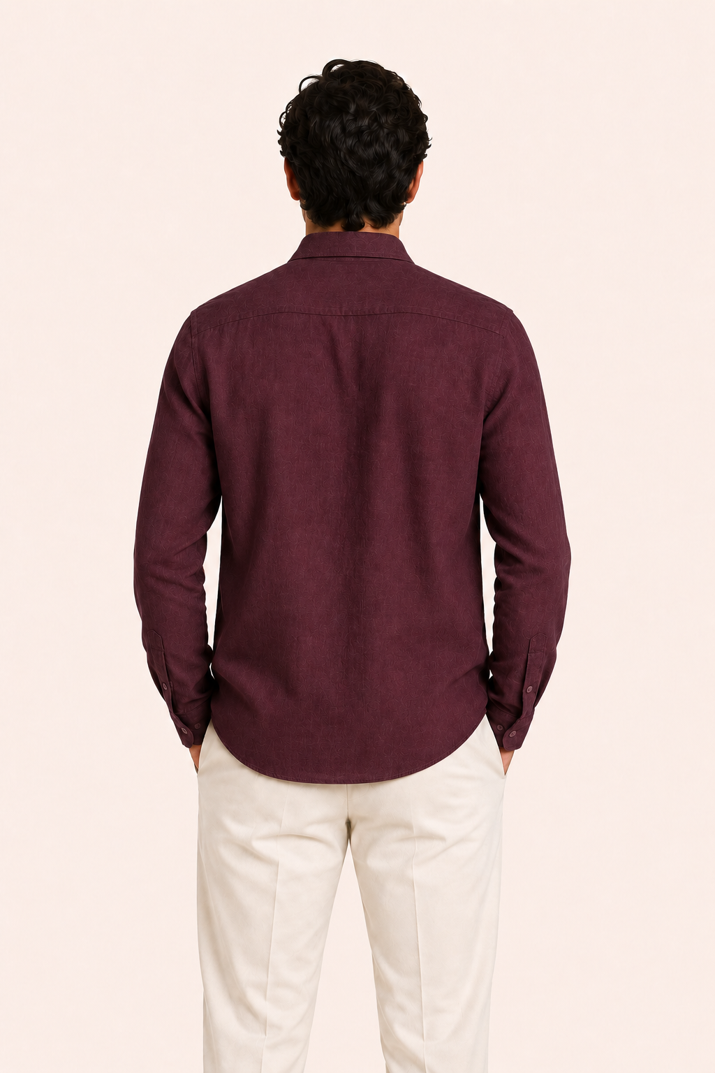 Avari Linen Shirt Burgundy