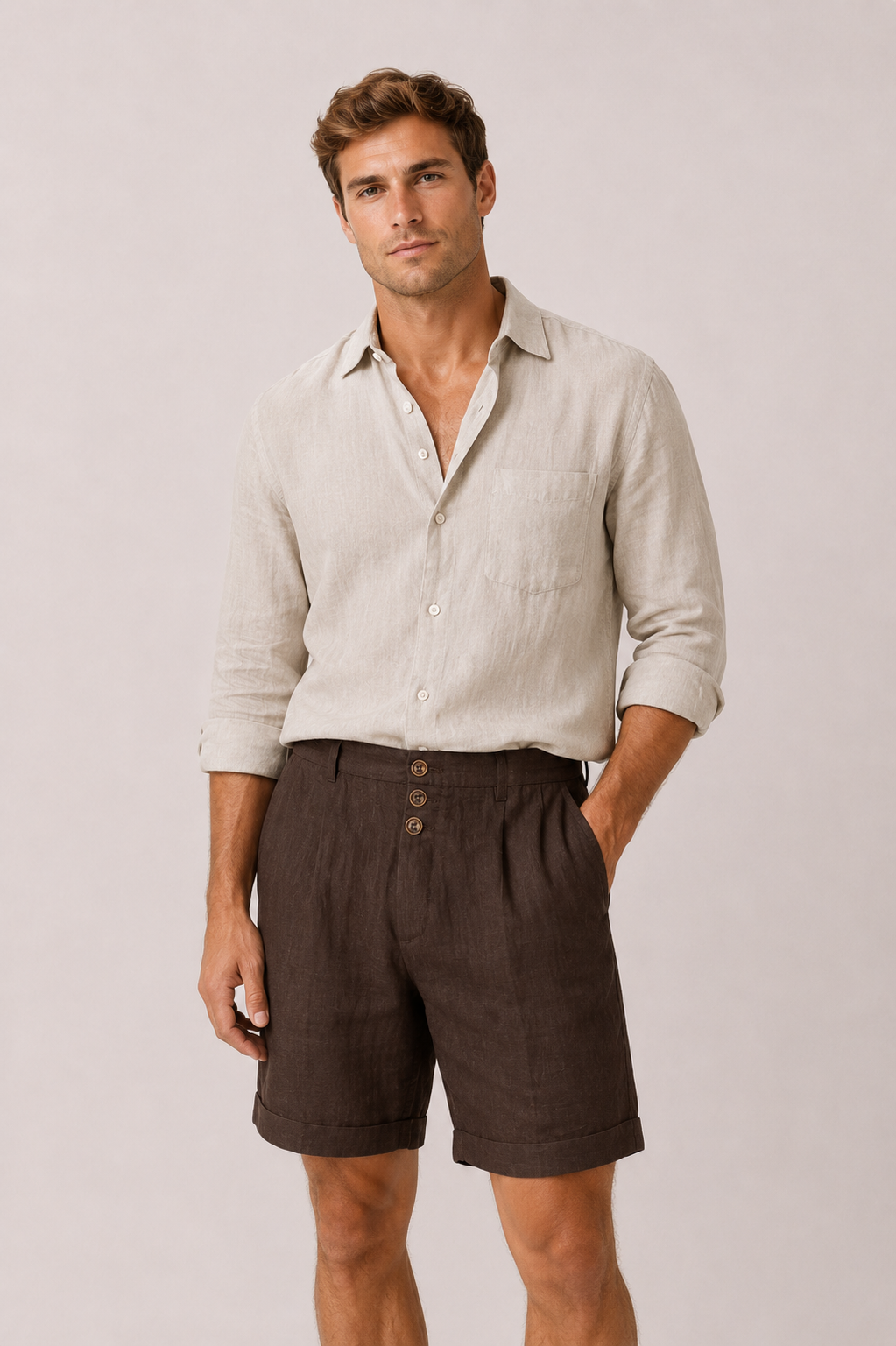 Morano Cotton Short Brown