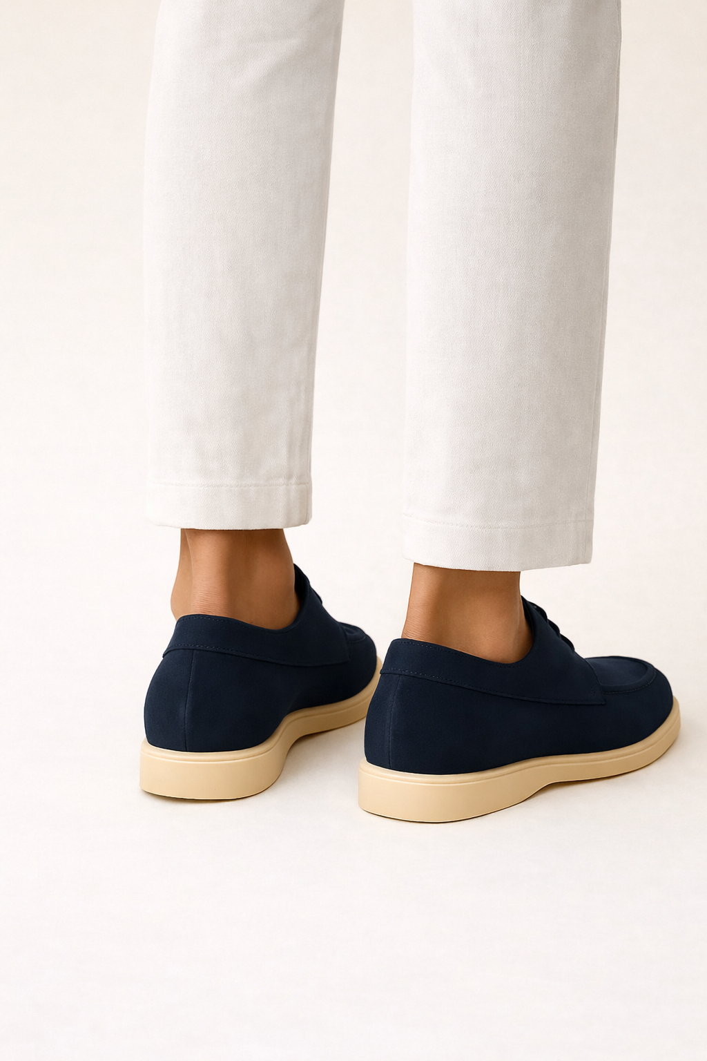 Levaro Suede Lace Shoes Navy