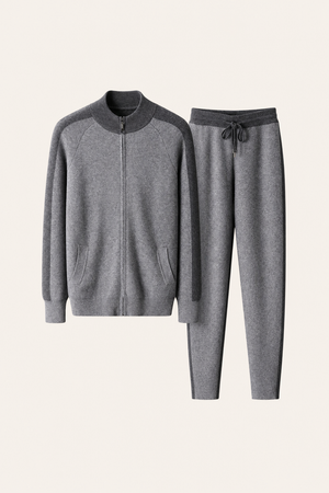 Ladore Cashmere Zip Set Grey / Dark Grey
