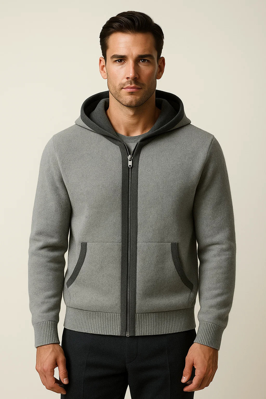 Ravalo Hooded Cardigan Grey