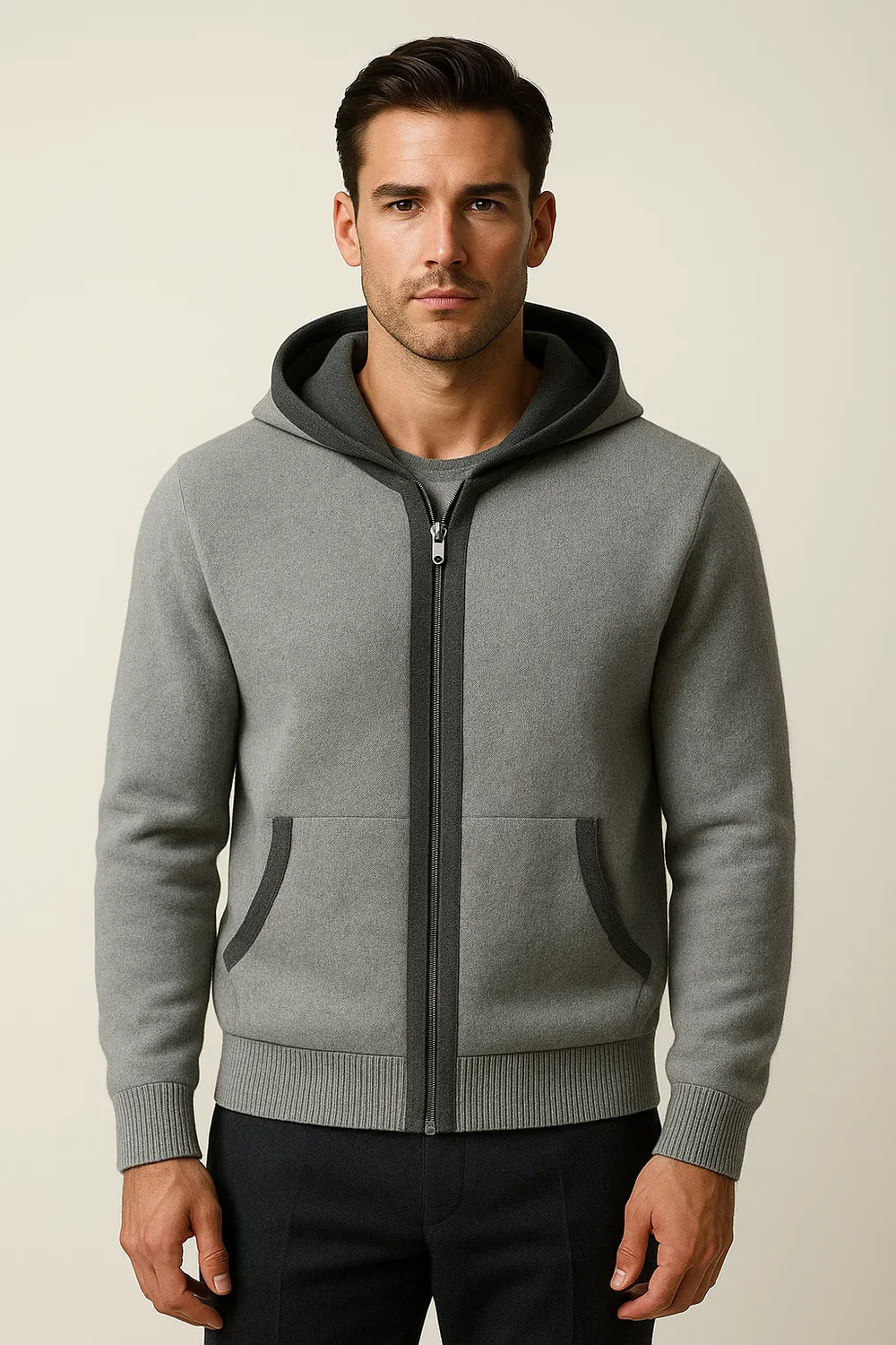 Ravalo Hooded Cardigan Grey