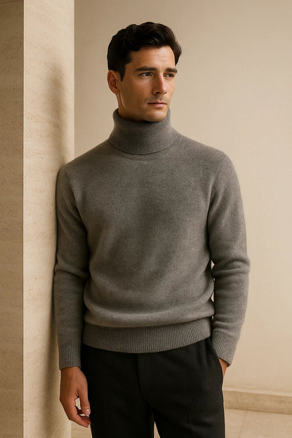 Paravi Cashmere Turtleneck Grey