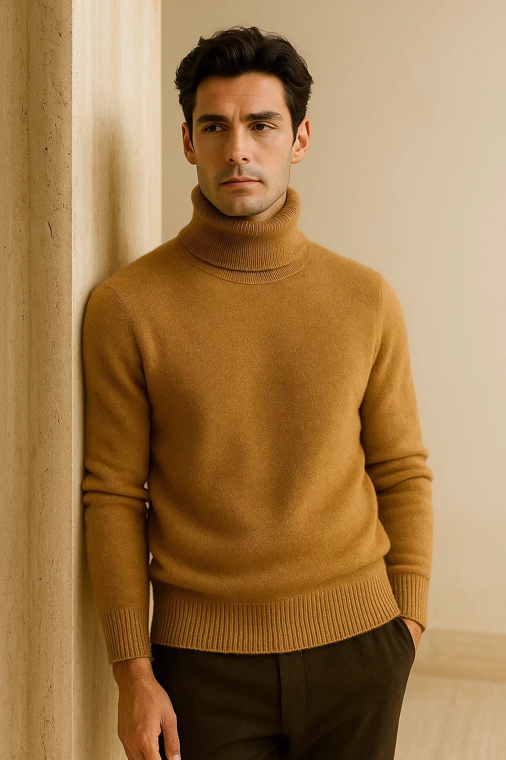 Paravi Cashmere Turtleneck Brown
