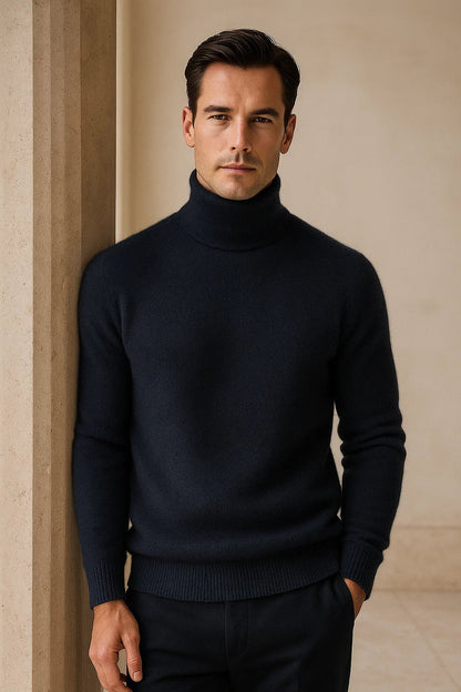 Paravi Cashmere Turtleneck Navy