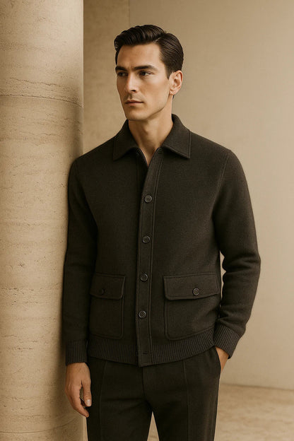 Silavo Cashmere Cardigan Dark Grey