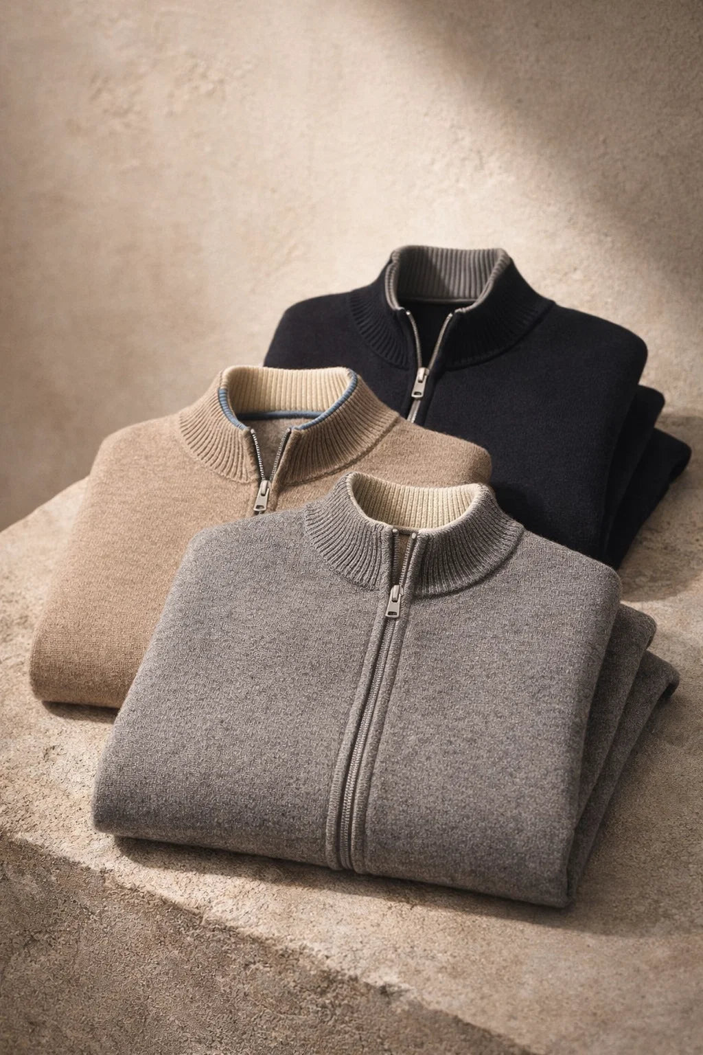 Neviro Zip Cardigan Grey