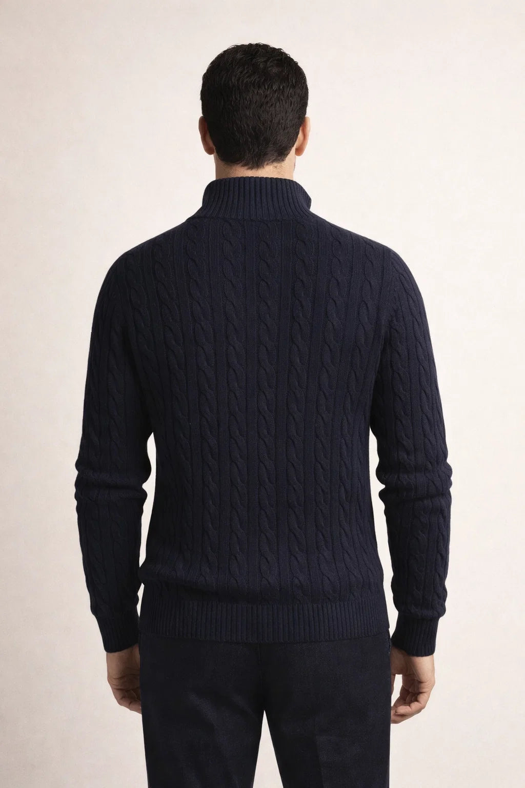 Tilano Cable Knit Navy