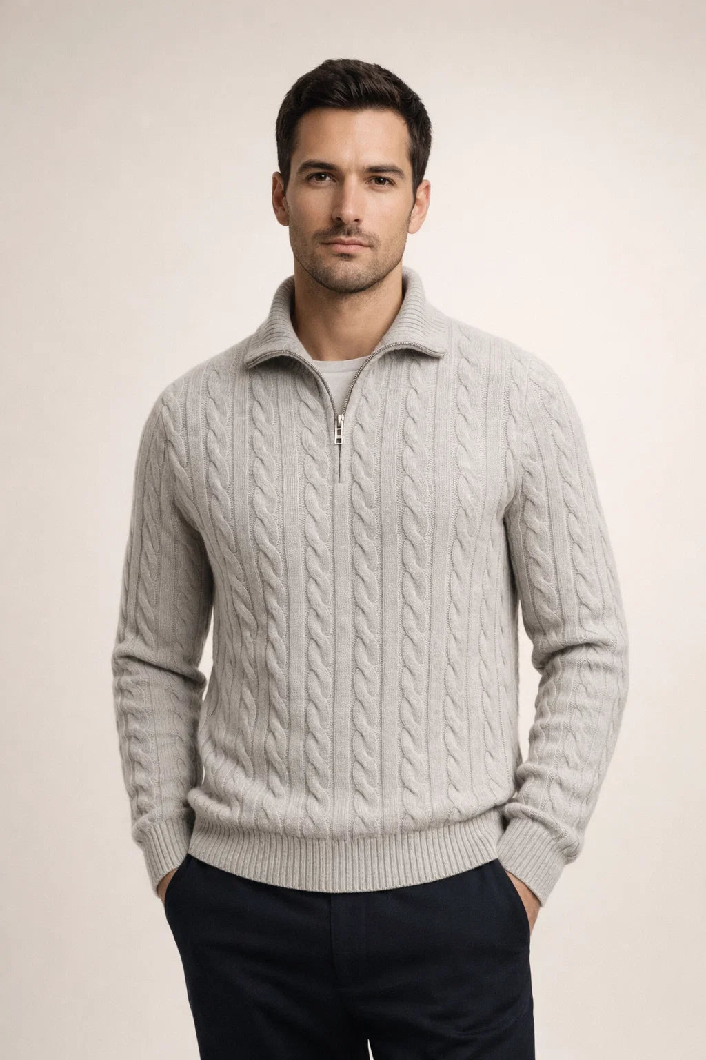 Tilano Cable Knit Grey