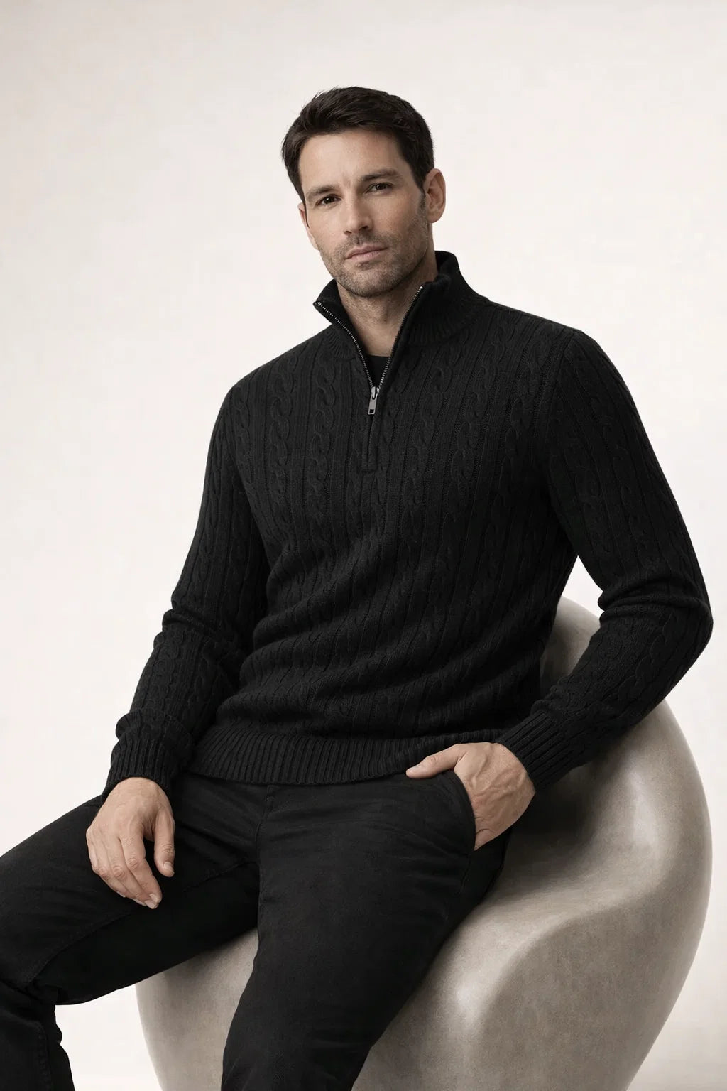 Tilano Cable Knit Black