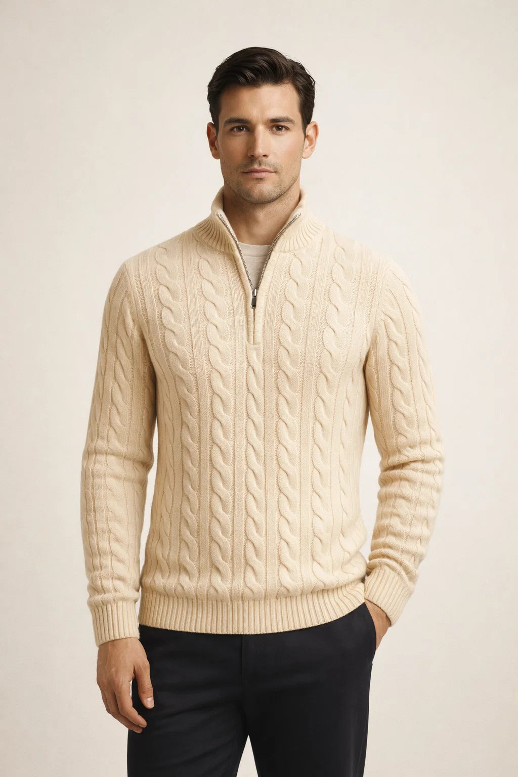 Tilano Cable Knit Beige